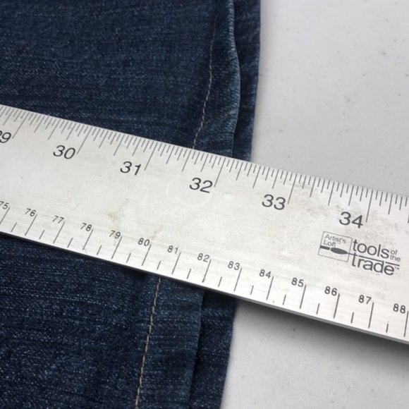 LIKE NEW VINTAGE STREETWEAR SOCIETY FLARE BOOT JEANS 11/31x32 ⭐️ - Picture 7 of 9